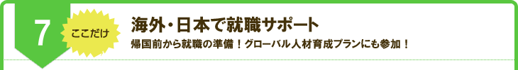 海外・日本で就職サポート